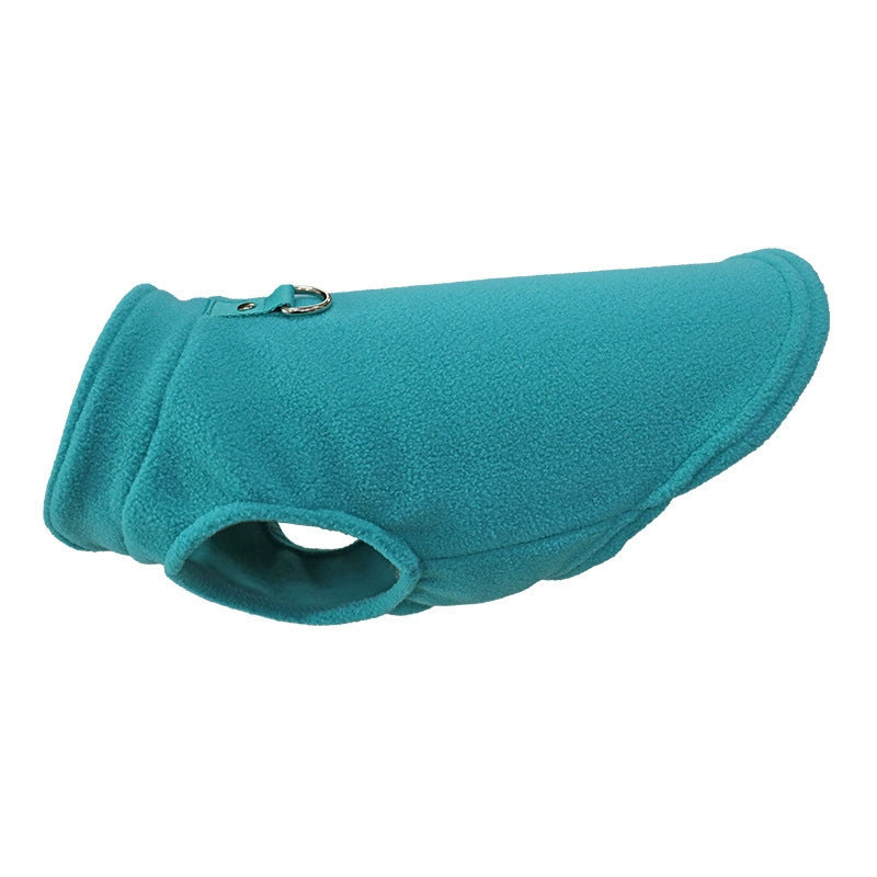 Warm fleece dog vest, 4 sizes available from Pet Royale UK