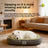 Removable washable dog bed and sofa cushion, close-up detail view