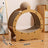 Corrugated cardboard cat scratcher rocking lounge with mat, photo 13 of 29