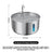 Circulating Stainless Steel Pet Water Fountain with Multi-Stage Filter and USB Power