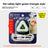 Clip on LED pet safety light in round shape on a collar