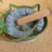 Small woven rattan cat nest in macaron blue with ball, view 51