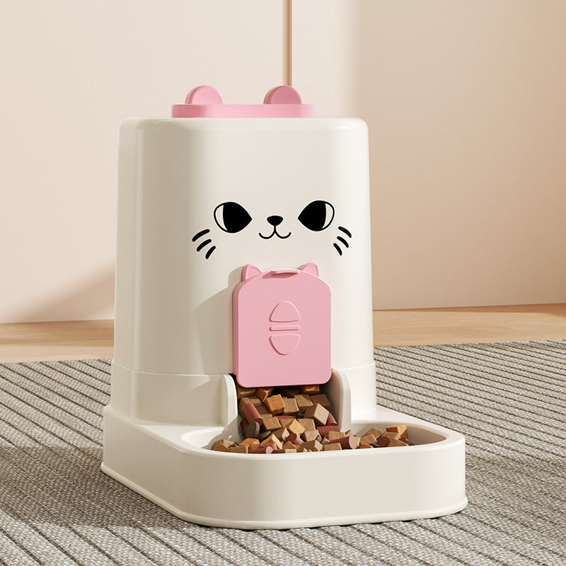 Detachable Split-Type Cat Feeder and Water Bowl Set with Measure Markings