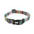 Printed dog collar with star pattern and matching lead