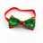 Christmas ribbon bow tie collar for dogs and cats in Style 10, close-up detail