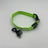 Adjustable LED light up dog collar in Blue, material detail