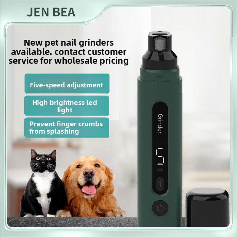 Type-C Rechargeable Pet Nail Grinder with Replacement Head