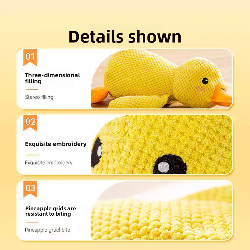 Plush duck dog toy with squeaker - photo 4