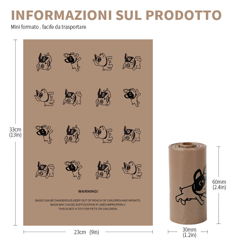 Biodegradable Cat Poop Collection Bags on Rolls, Thick