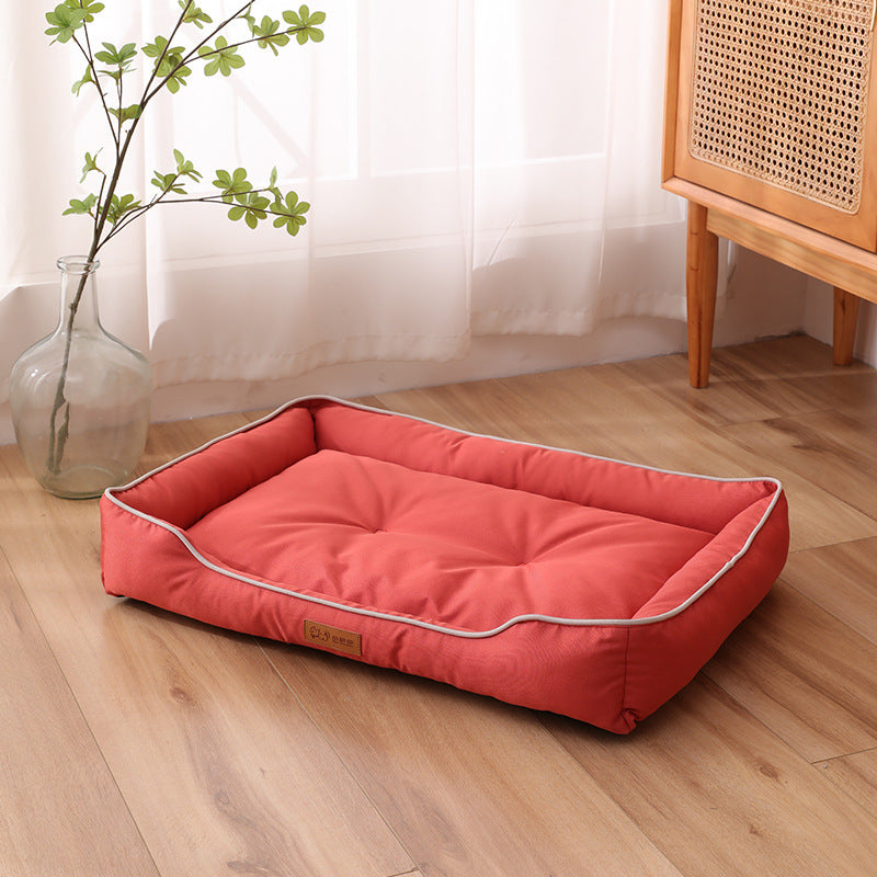 Tear-resistant Oxford dog bed with removable cover, product gallery photo