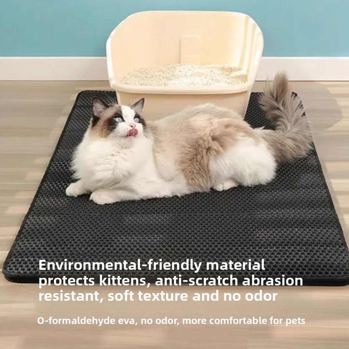 Double-layer EVA cat litter trapper mat, sizes from 30 x 30cm