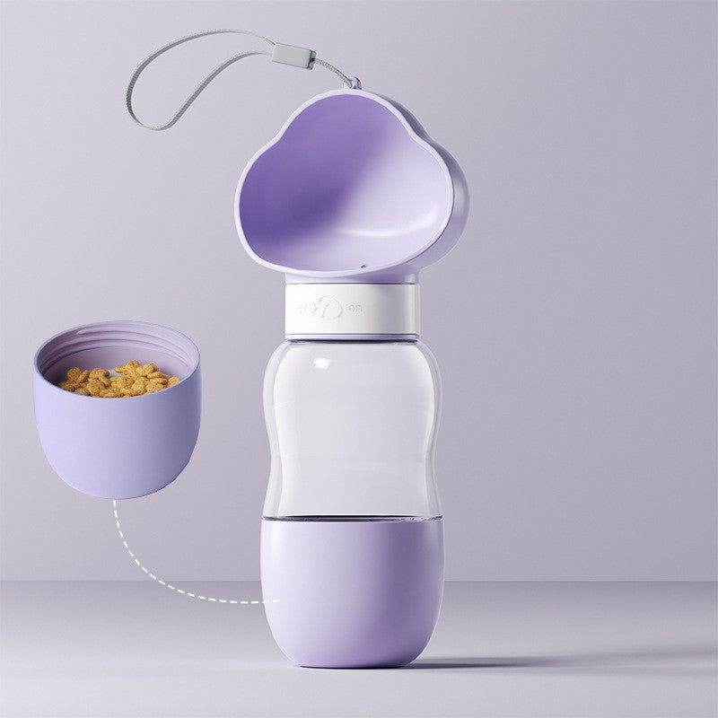 Portable pet water bottle and food container, material detail