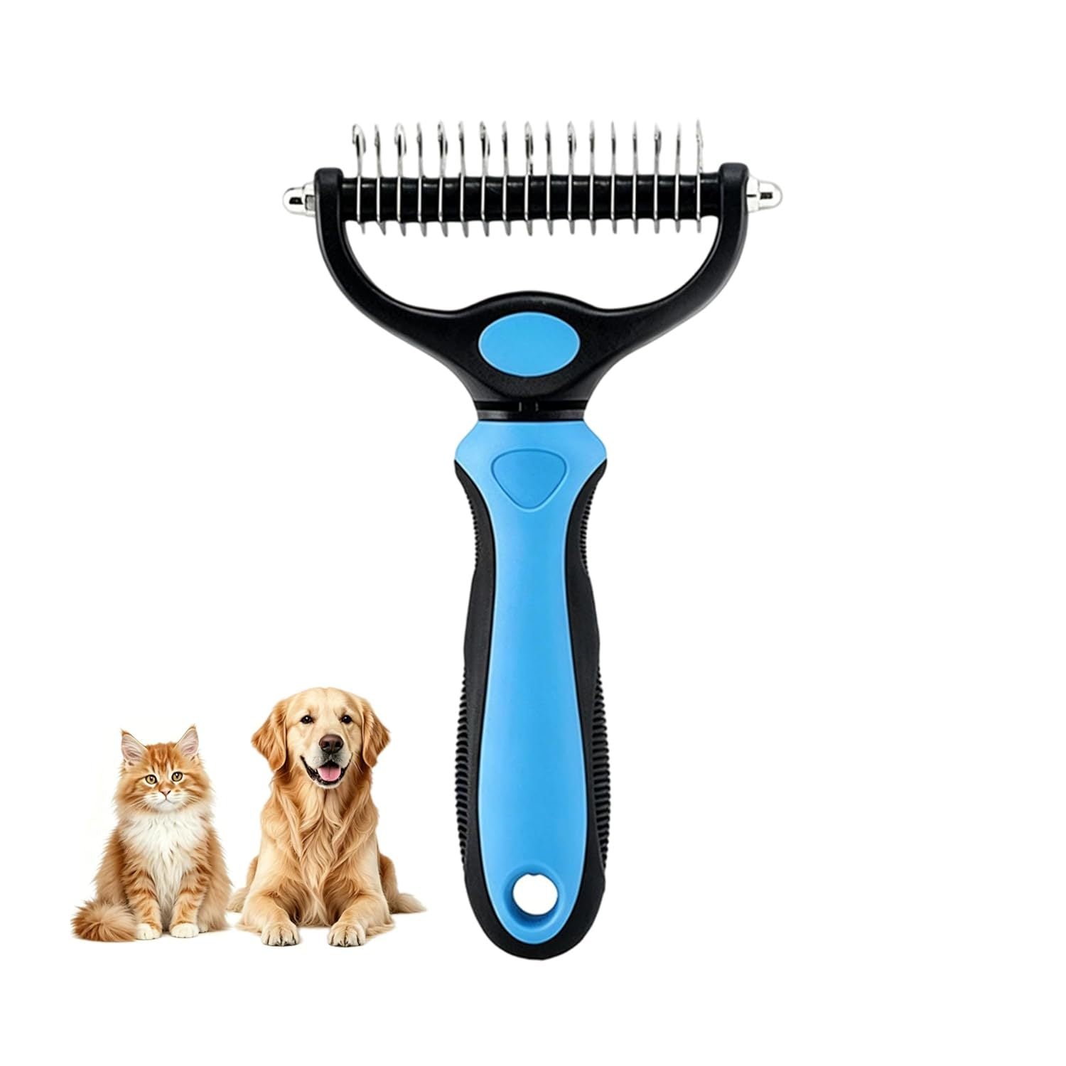 Stainless Steel Dematting Comb for Matted and Knotted Dog Fur