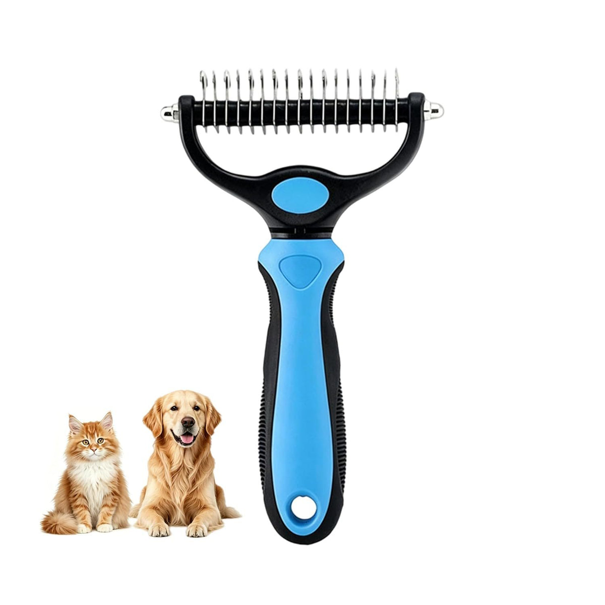 Stainless Steel Dematting Comb for Matted and Knotted Dog Fur