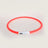 Rechargeable LED silicone dog collar in Red, side view