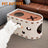 Beige double layer felt cat bed and scratching board, view 2