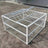 White metal pigeon loft cage with automatic entry trap door, view 4