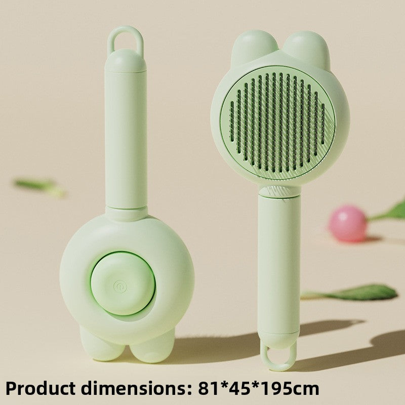 Self-Cleaning Fine-Tooth Dematting Comb for Dogs and Cats