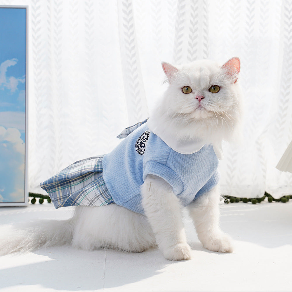 Plaid princess dress for dogs and cats, available in 3 colours, image 3