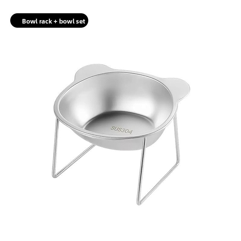 Stainless steel elevated pet bowl with stand - photo 8