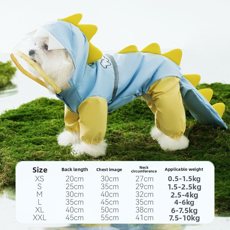 Four leg waterproof dog raincoat, available in 15 styles, image 20