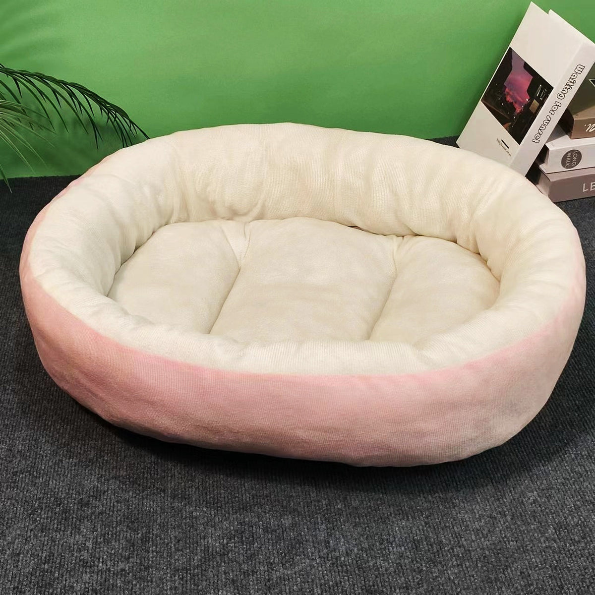 Oval Nest Dog Bed for All Seasons, Soft Pet Sleeping Pad