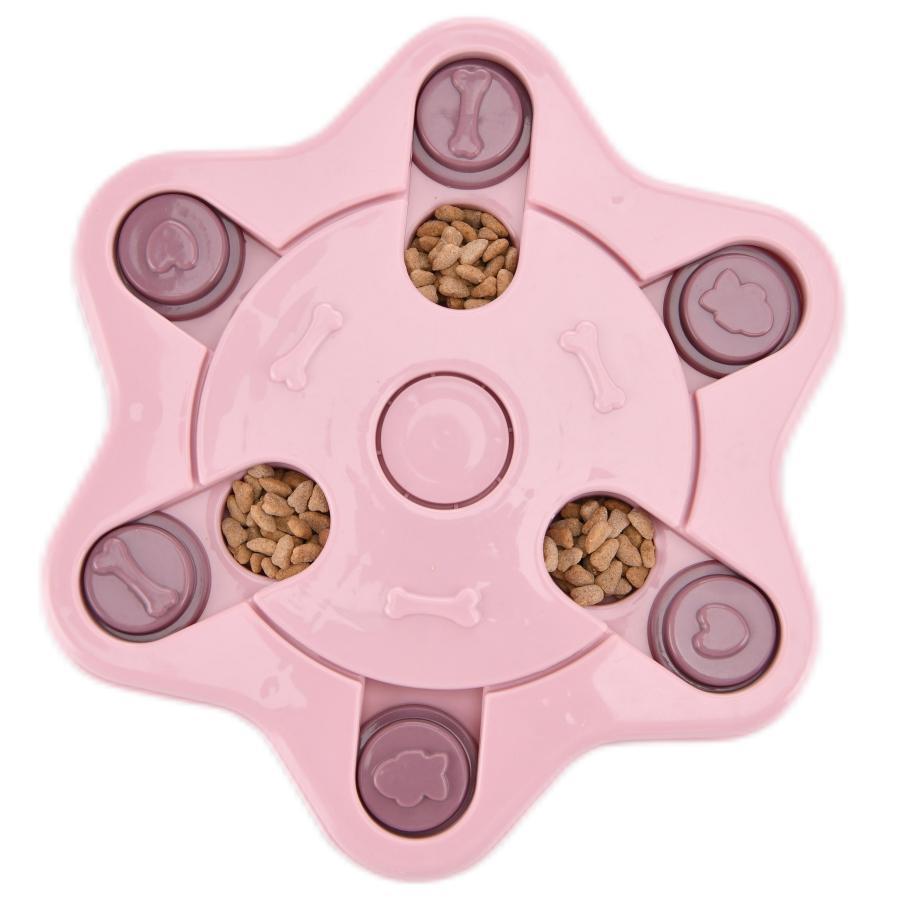 Puzzle Slow Feeder Toy Bowl for Dogs, Bite-Resistant PP Plastic, Choice of Shapes