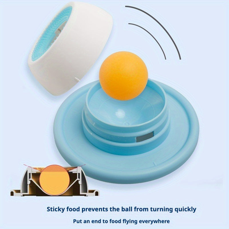 Anti-Spill Pet Slow Feeder Lick Tray for Cats and Dogs, Durable Plastic