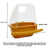Green splash proof hanging bird feeder inside cage, view 6