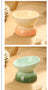 Ceramic Raised Pet Bowl with Gradient Finish for Cats and Small Dogs, Food or Water