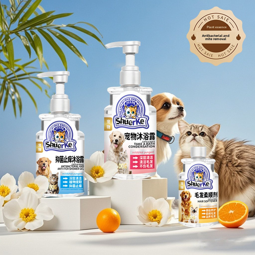 Pet Shampoo and Conditioner Gel for Itch Relief and Smooth Coats