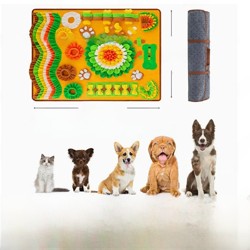 Dog Puzzle Snuffle Mat for Slow Feeding - Mental Stimulation Sniffing Pad in Many Shapes