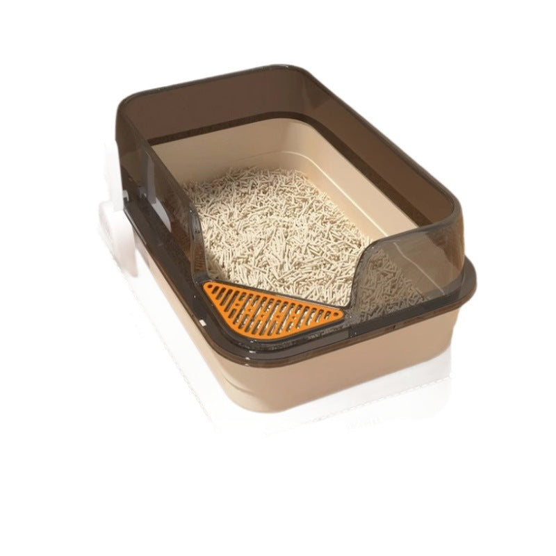 Extra Large 61cm Semi-Closed Cat Litter Box, Anti-Splash
