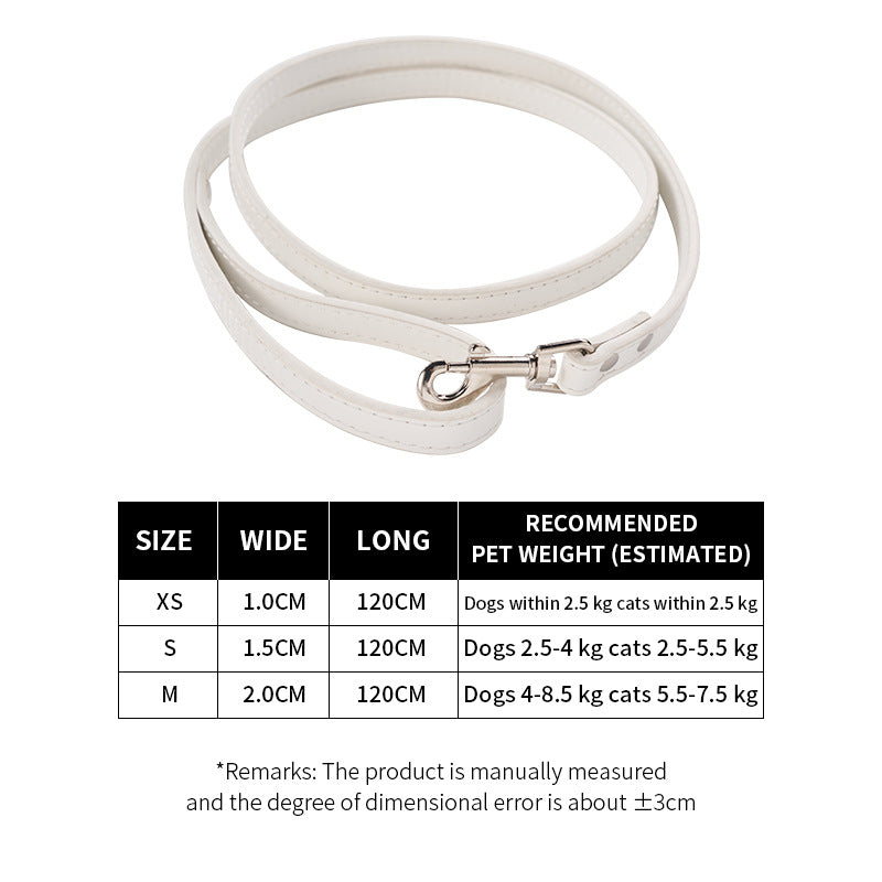 PU leather dog lead in 16 colour options