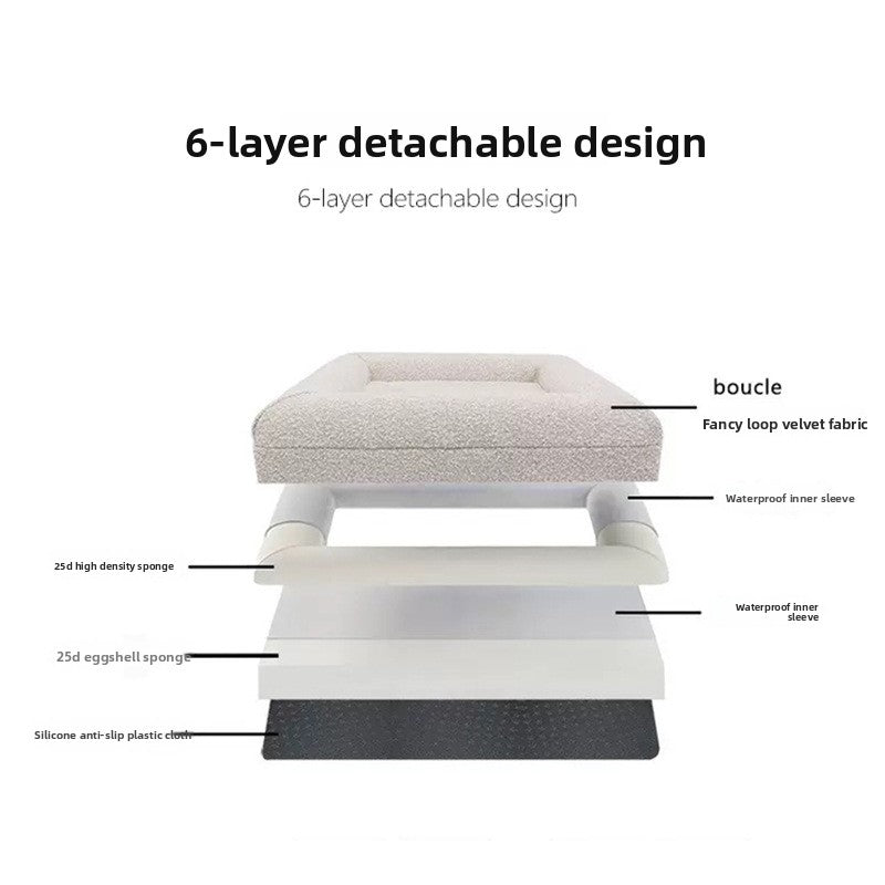 Orthopaedic Memory Foam Dog Bed, Waterproof Washable Mattress