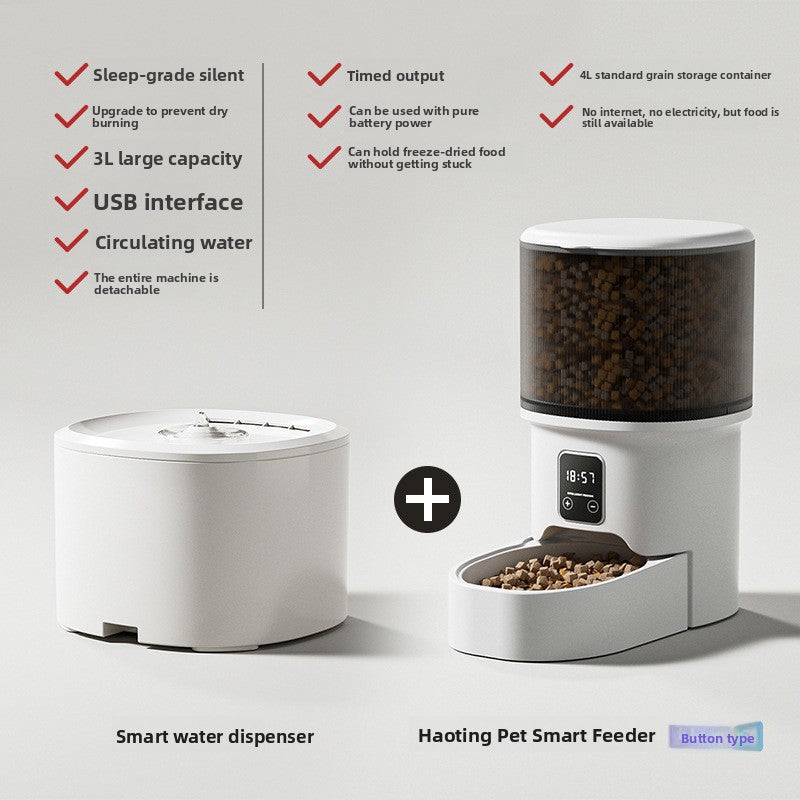 Smart Wi-Fi Automatic Pet Feeder with 4L Capacity, Timer, App Control and Optional Camera