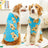 Cartoon bear pet sweatshirt for dogs and cats in White Bear, front view