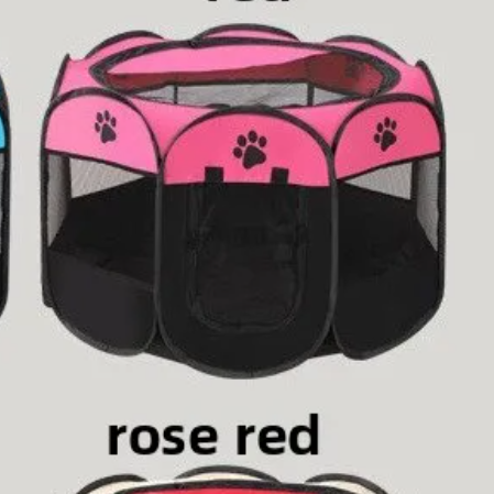 Paw print pop-up pet tent with breathable mesh windows, product image 11