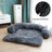 Fuzzy Blanket Pet Bed with Washable Removable Cover