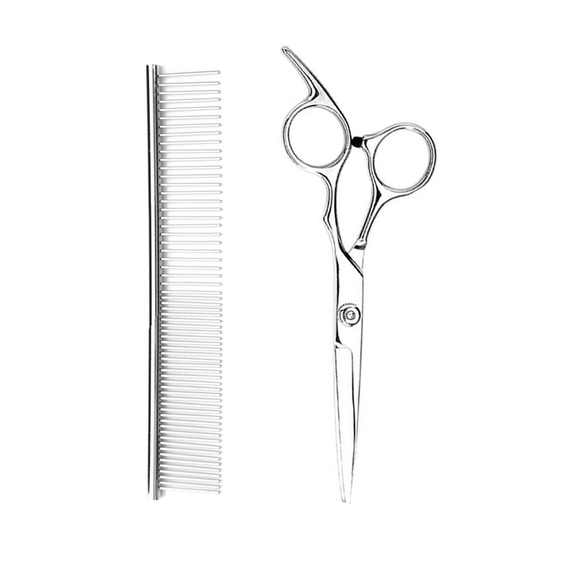 Stainless steel pet grooming scissors set with comb, photo 6 of 30