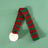 Knitted Christmas pet scarf with red and white festive stripes, view 8