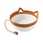 Woven rattan cat bed with cat ears and toy ball, view 5