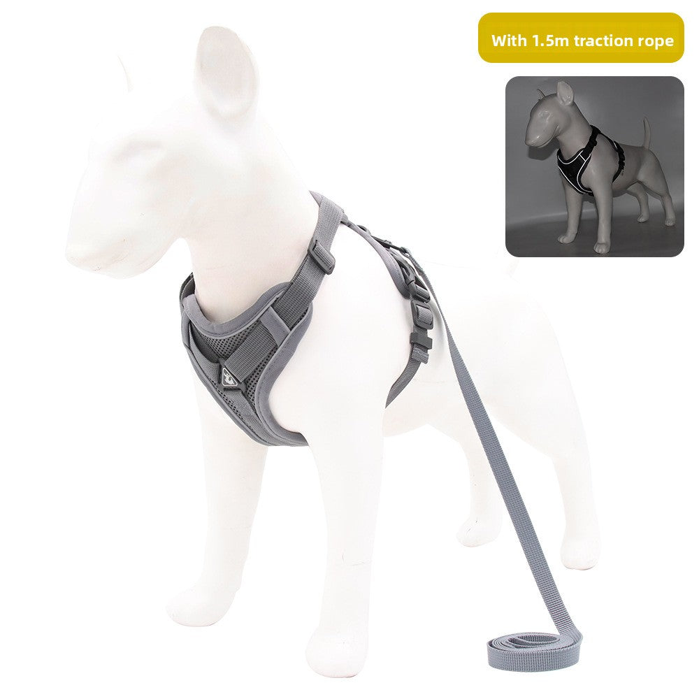 Breathable mesh vest harness for dogs and cats in 10 colour options