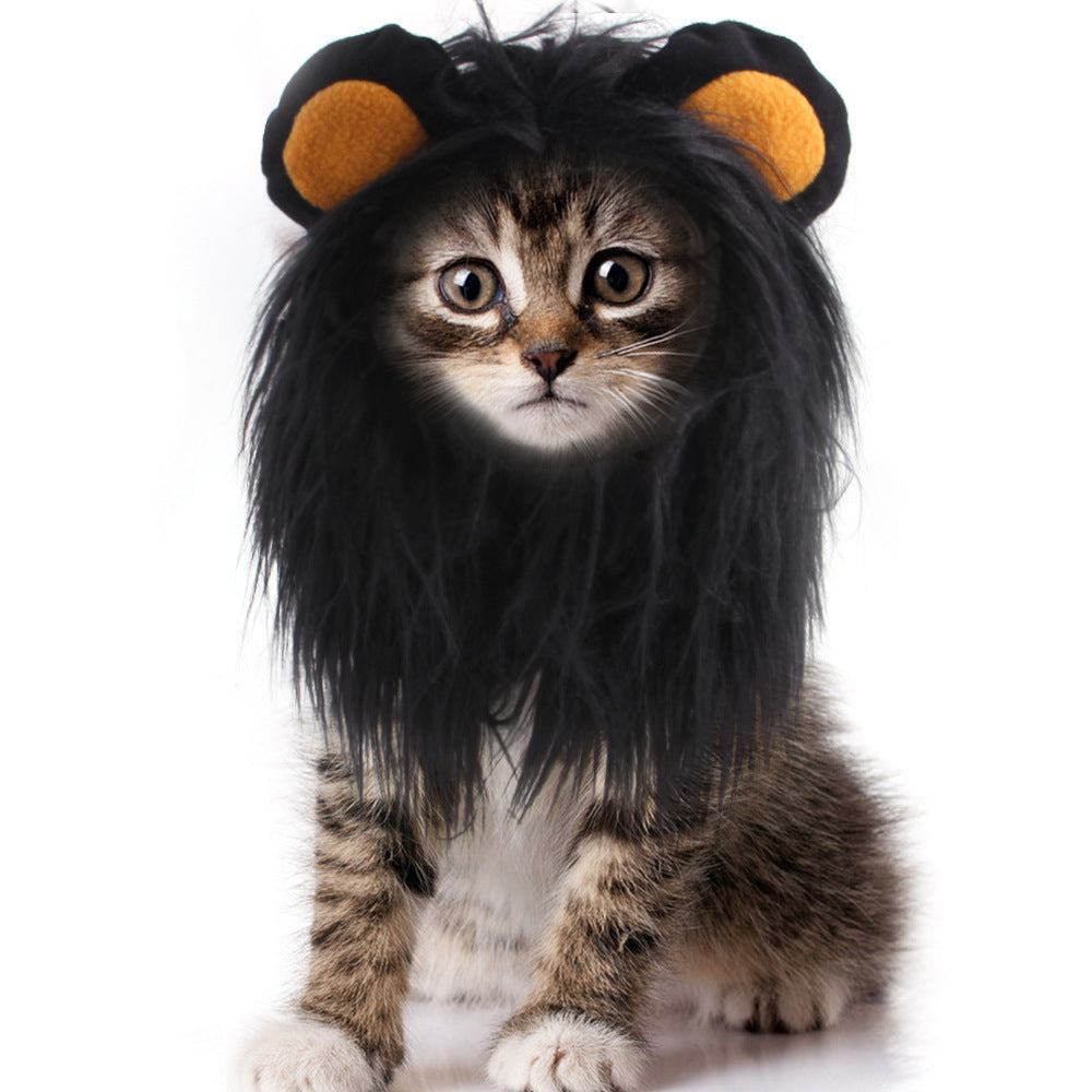 Black animal headpiece costume for dogs and cats, in Black, image 1