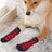 Anti-slip cotton dog socks pack of four with paw print, product image 3