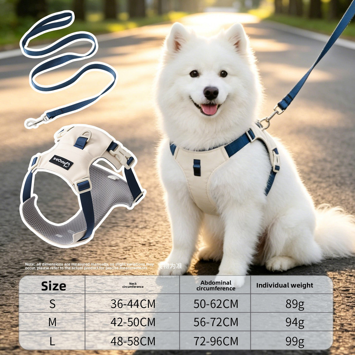 Water-resistant Oxford vest dog harness, ideal for everyday use