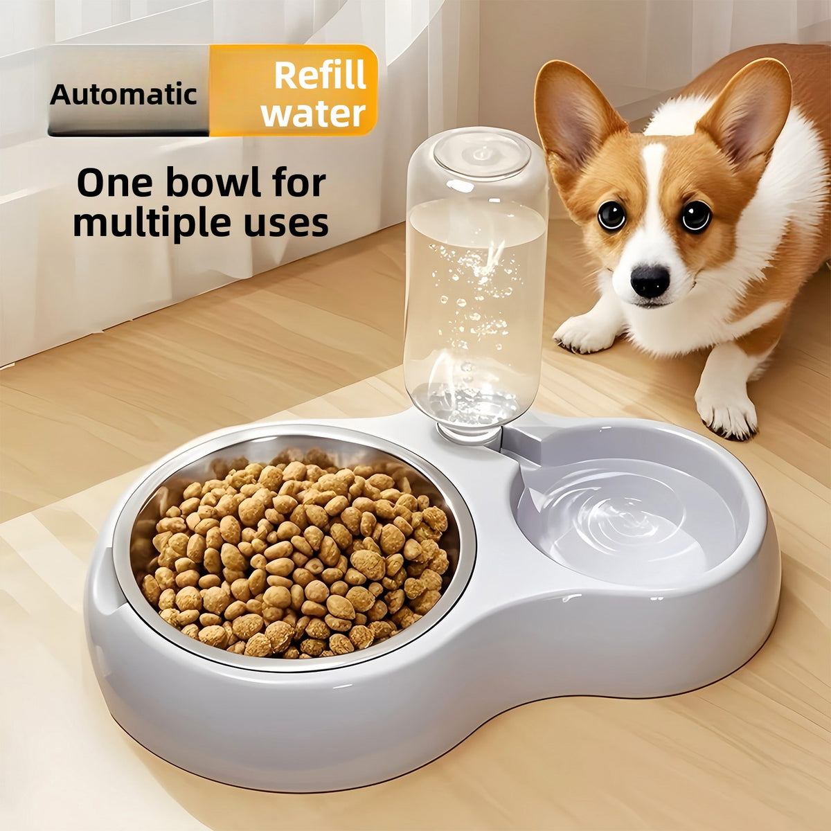 Automatic drinking rice basin