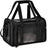 Black breathable mesh pet carrier bag with geometric pattern, photo 6