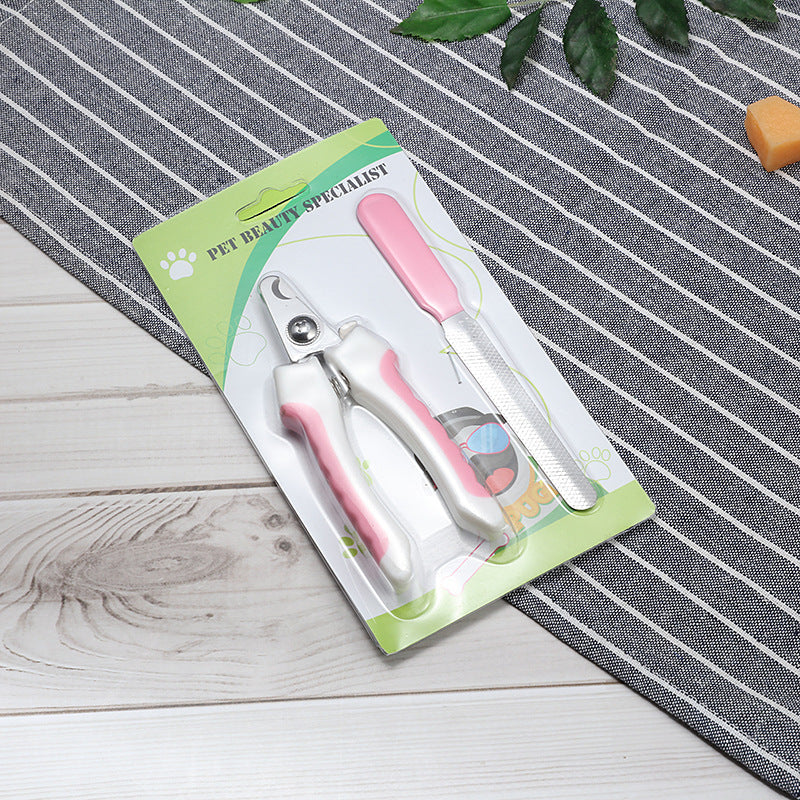 Stainless Steel Pet Nail Clippers with Wave or Curved Handle