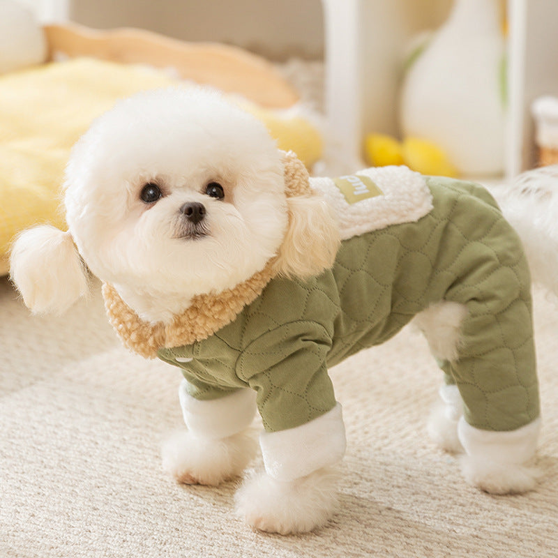 Four leg quilted winter dog suit, available in 8 styles, image 1